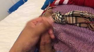 Girl tied up guy use if her sweaters and ruined his orgasm ops 👏