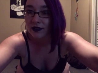 Emo Cutie Strips and Plays with herself