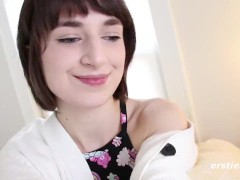 Fucking Her Hairy Pussy with Big Dildo