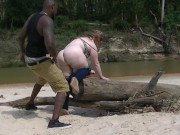 Preview 3 of PAWG gets dicked at public beach by BBC