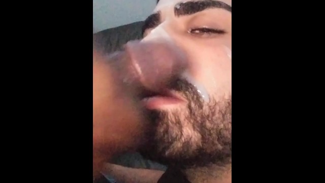 Black Gay Porn Facial - Submissive Arab Slut thanks Black Daddy for HUGE FACIAL - Pornhub.com