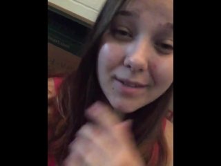 Innocent little lip-bitting cock teaser