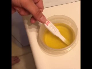 thick white girl, pregnancy test, amateur, piss