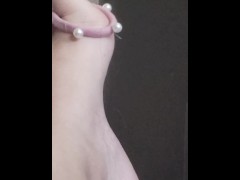 Trying to get a hair tye off my foot NO HANDS