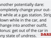 Preview 1 of I got dared to change clothes at a busy gas station!