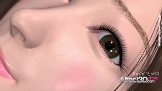 Affect 3D Teen Japonaise Donnant Une Bonne Pipe Du Matin Dans Une Animation Hd