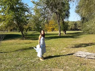 Rapunzel WITHOUT PANTIES in Public Park(Part 1)