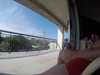 The weather is perfect for a patio pee and a cum.