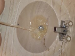 Girl Stands To Pee In Sink Like A Boy