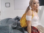 Preview 1 of Asian Stepsis fucks to get ride to school