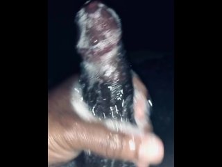 Soapy Shower masturbation with explosive cumshot