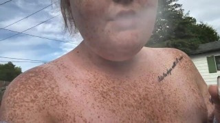 A Plump Stoner Girl With Freckles
