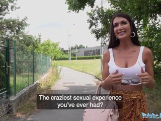 Public Agent Princess Jas get her big British Asian boobs out screenshot number 2