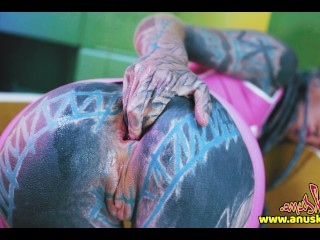 Anuskatzz Heavy Tattoo Ink Bodymodification PORNHUB ANAL Stretch XXL SQUIRT