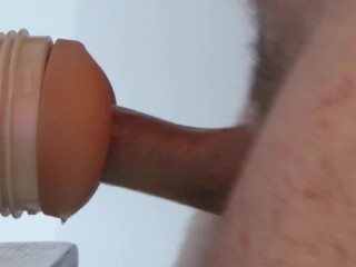 Amature Daddy Cum inside a Fleshlight for the first Time