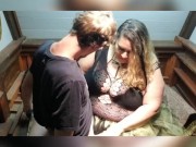 Preview 5 of BBW Slut gets fucked by young stud in backyard shed