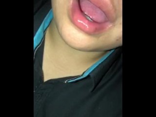 bbw, licking, masturbation, spit