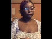 Preview 1 of Sexy college ebony takes a well needed study break