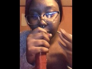 Sexy college ebony takes a well needed study_break