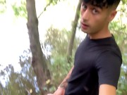 Preview 2 of 6 public places jerking in one day and big and far cumshot on a path EDGING