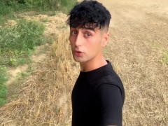 6 public places jerking in one day and big and far cumshot on a path EDGING
