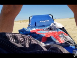 ▶ Nude Beach  catching an erection on the beach XNXX2 Video
