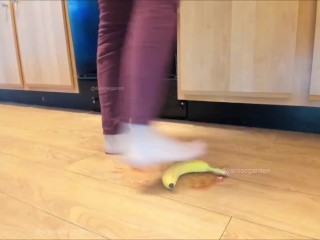 Goddess Diya: BareFoot Crushing Fruit