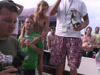 Crazy Girls Party Naked In Front Of Huge Crowd