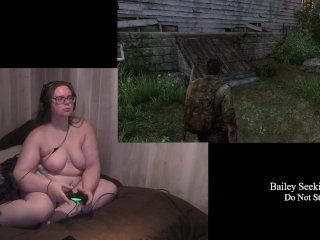 naked gamer, brunette, chubby, naked video games