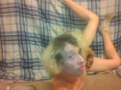 Upside-Down Cumming On My Tits And Face; No Audio