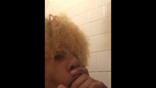Taking A Shower And Sucking That Dick