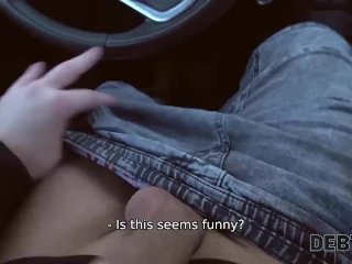 Debt4k. Petite babe Calibri Angel fucks to_make hersweet tits bigger