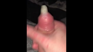 A Condom Is Filled To The Brim By A Seven-Inch Cock