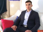 Preview 1 of Handsome banker gets wanked his big cock in spite of him : Aleksander