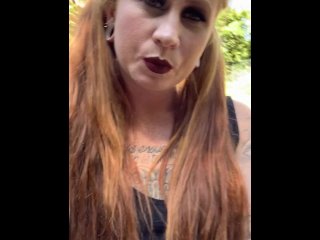 Horny Redhead Seductively Smokes