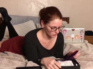 sex toy testing, nerdy, sex toy review, clothed