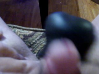 Bear chub squeezes and slaps balls