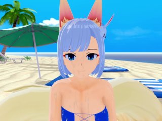 3d hentai, azur lane, teenager, public