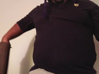 The UPS man delivered his package of thick creamy "Bull Sperm".