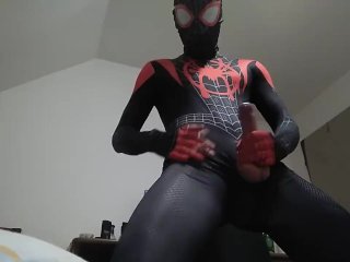 exclusive, masturbation, spiderman, cum