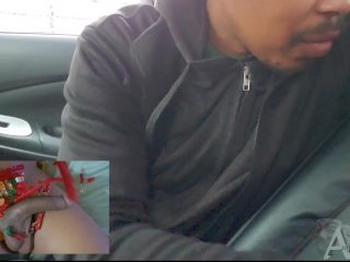 Public flashing  candy in my ass masturbation and talk about flashing