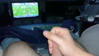 Cum Shot Football - Big Cumshot and Watching NFL Sunday Football - Pornhub.com
