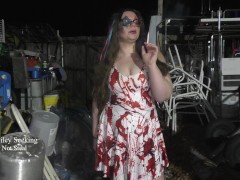 BBW Psychedelic Clown Smokes and Teases