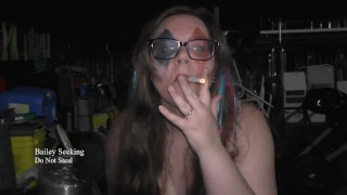 BBW Psychedelic Clown Smokes and Teases