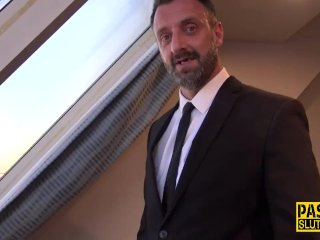 Fetish submissive blonde jerks dick