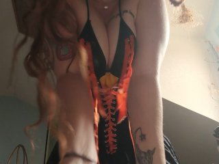 big ass, tattooed women, witch, halloween costume