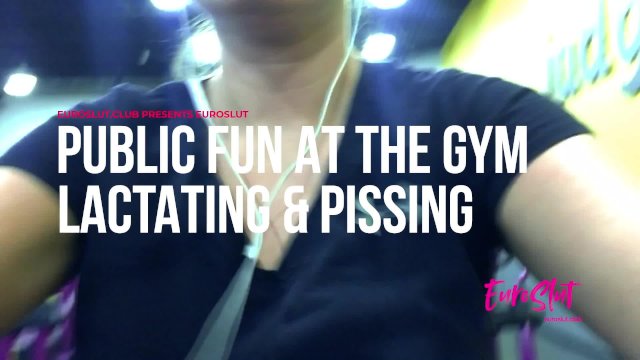 Watch Bondage Video:Slut Lactating, Masturbating, and Pissing In Public Gym (Full)