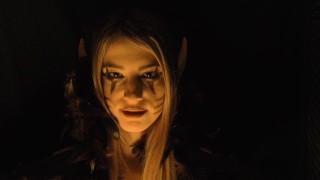 Whorecraft Night Elf Kristen Scott Ipinapakita Sa Iyo