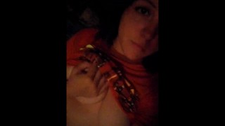 Cute slutty nerd pounds her tight pussy with vibrator