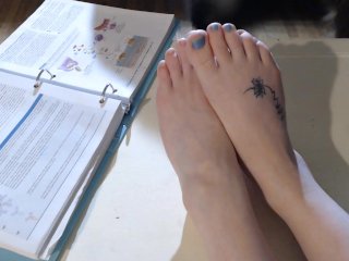 tattooed women, foot fetish, painted toes, feet worship